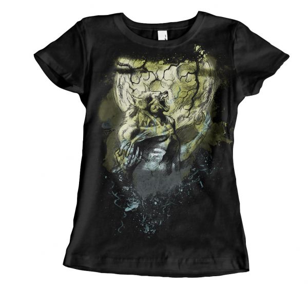 Rock & Styles Splatter Wolf | Girly T-Shirt