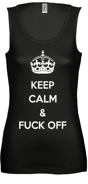 Rock Style Keep Calm & Fuck Off | Girly Tank Top