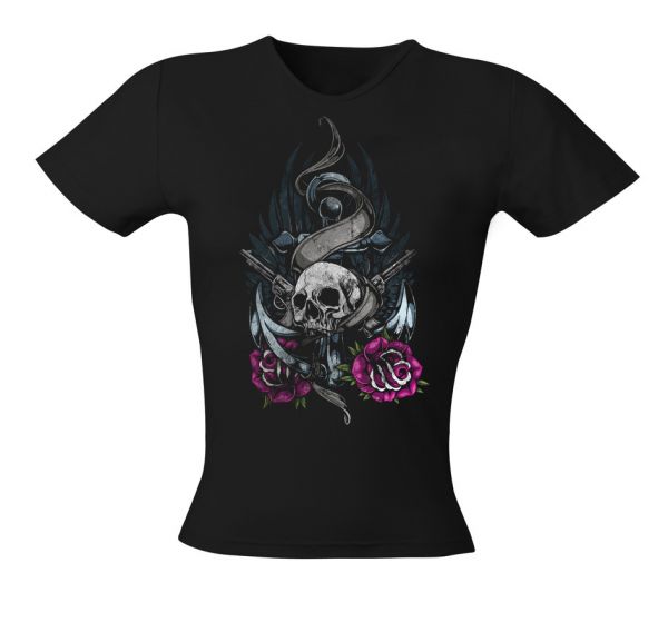 Rock & Style Anchor & Skull | Girly T-Shirt