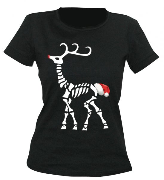 Fun Undead Rudolph | Girly T-Shirt
