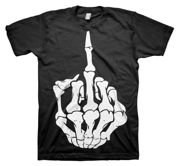 Art Worx Middle Finger Skel | T-Shirt