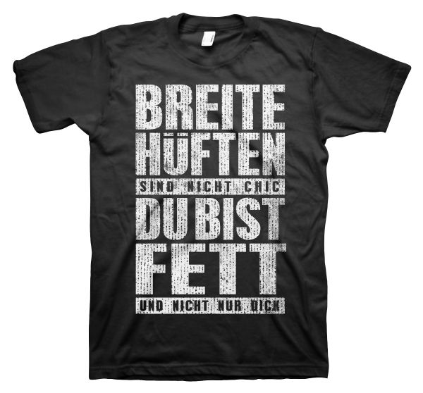 Fun Breite Hüften T-Shirt black