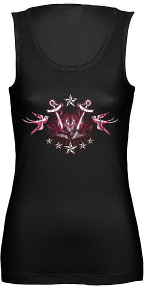 Rock Style Anchor & Swallow | Girly Tank Top