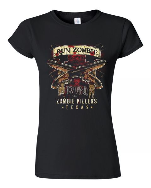 Rock Style Run Zombie Run | Girly T-Shirt
