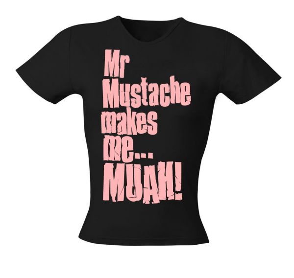 Fun Mr. Mustache | Girly T-Shirt